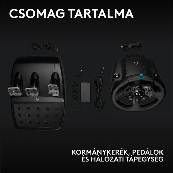 Logitech G923 TrueForce szimulátor-versenykormány PS5/PS4/PC fekete (941-000149)