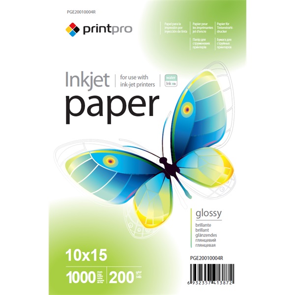 COLORWAY PGE20010004R  PrintPro fényes 200g/m 10x15 1000pc. Fotópapír 
