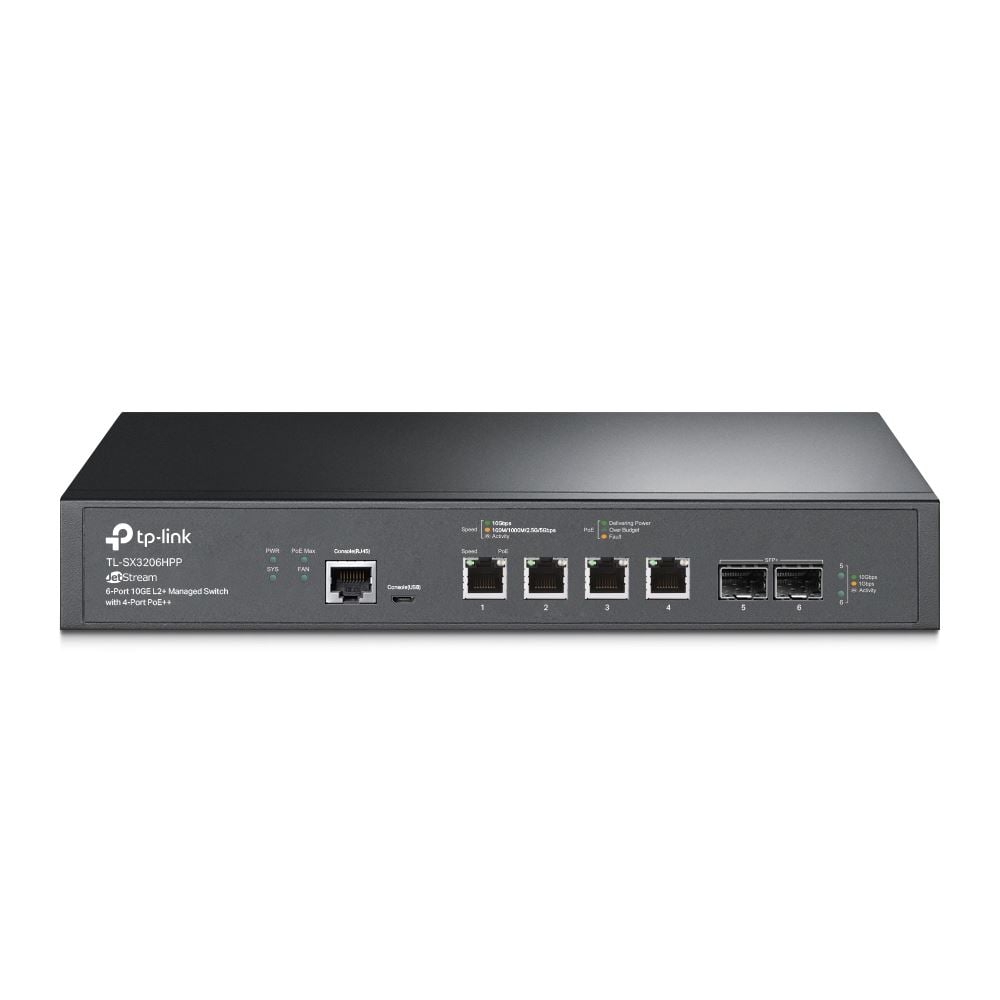 TP-Link TL-SX3206HPP JetStream 6-Port 10GE L2+ Managed Switch
