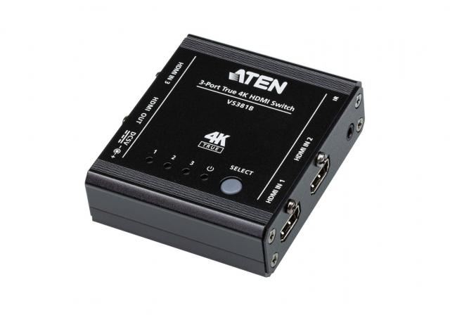 Aten VS381B 3 portos True 4K HDMI Switch  