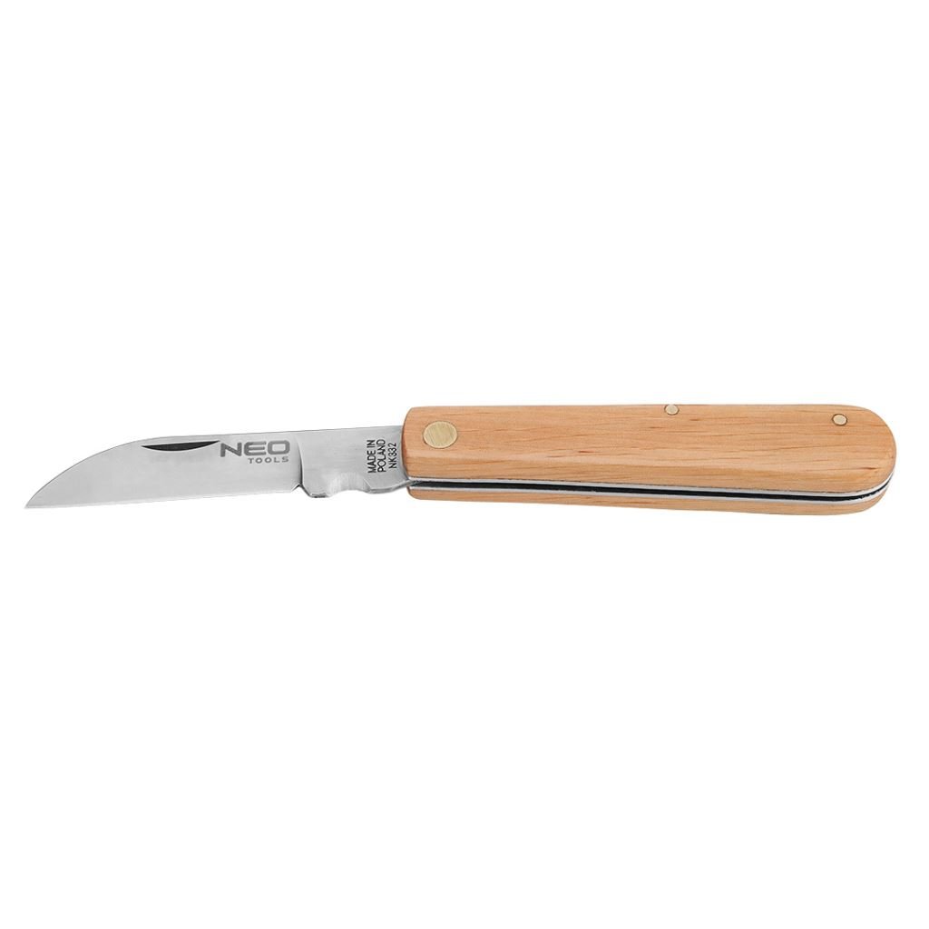 NEO Tools 63-015 Összecsukható kés fa nyéllel 