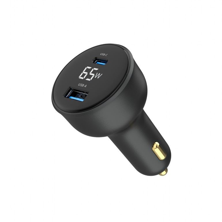 Gembird USB-A, USB-C autós töltő LCD kijelzővel 65W (TA-UC-AC2PD65LCD-CAR-01) Gembird USB-A, USB-C autós töltő LCD kijelzővel 65W (TA-UC-AC2PD65LCD-CAR-01)