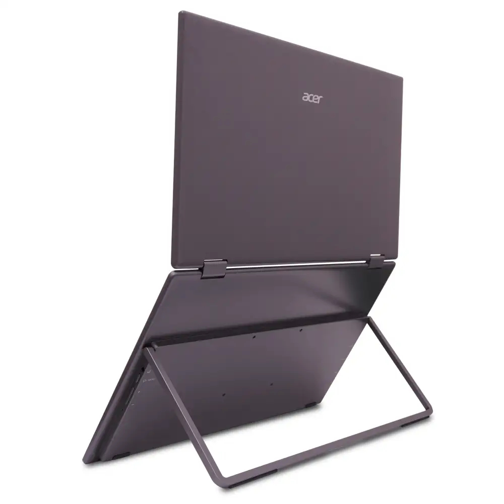 Acer 15.6" PD163Qbmiuux Monitor - 1920x1080, Full HD, LED, IPS, WEBCAM, Fekete