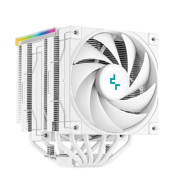 DeepCool  AK620 DIGITAL SE WH  28 dB  max  117,21 m3/h 4pin csatlakozó  6 db heatpipe  2x12cm  PWM RGB CPU Cooler