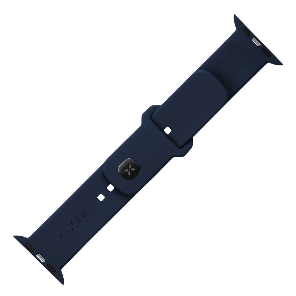 FIXED Sporty szilikon szíj az Apple Watch 42/44/45mm-es okosórákhoz Kék