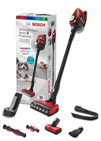 Bosch BBS8214PET Unlimited Gen2 ProAnimal Serie 8 akkumulátoros porszívó vörös