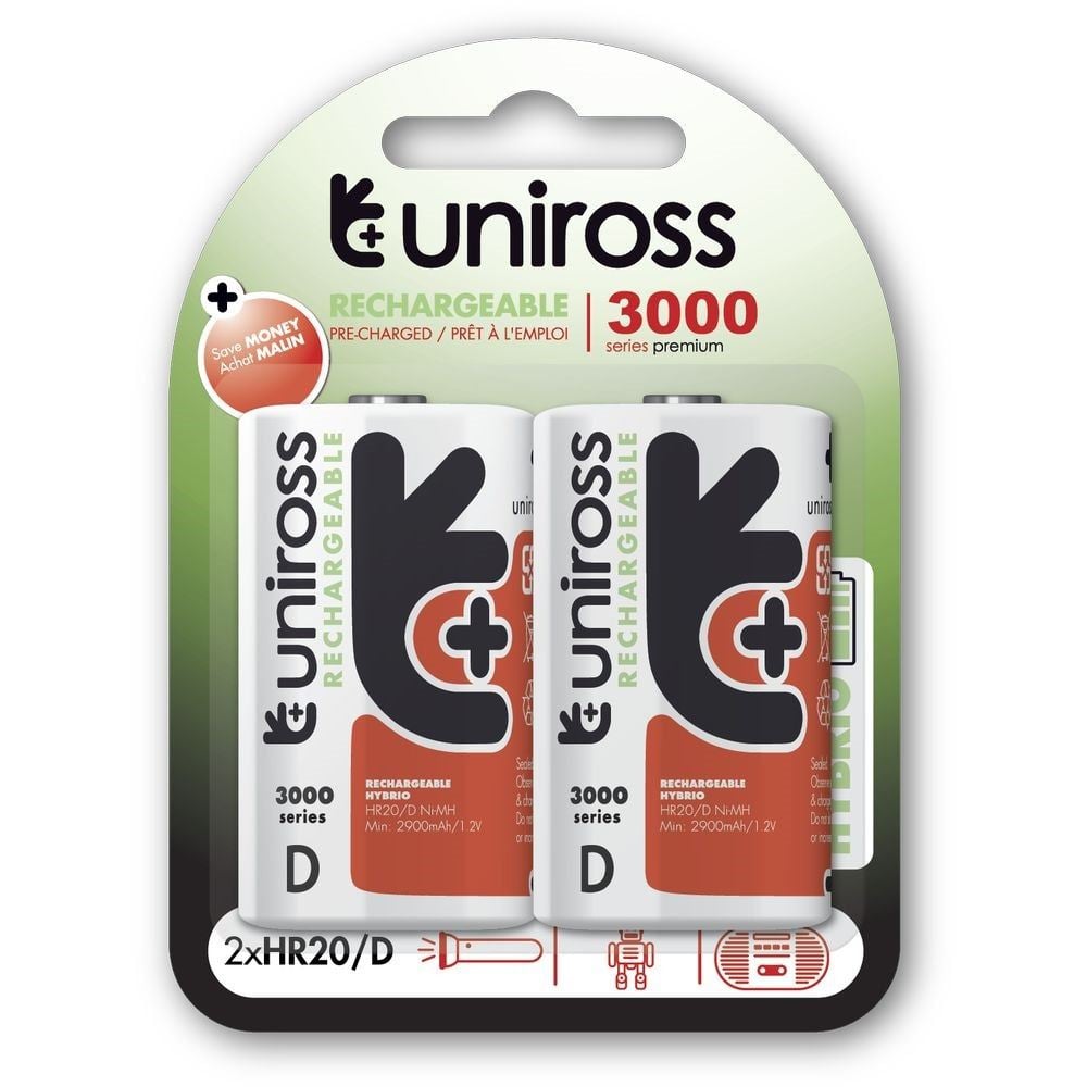 Uniross D/góliát 1,2V 3000mAh Ni-MH HYBRIO akkumulátor 2db/bliszter (UH2D3000) Uniross D/góliát 1,2V 3000mAh Ni-MH HYBRIO akkumulátor 2db/bliszter (UH2D3000)