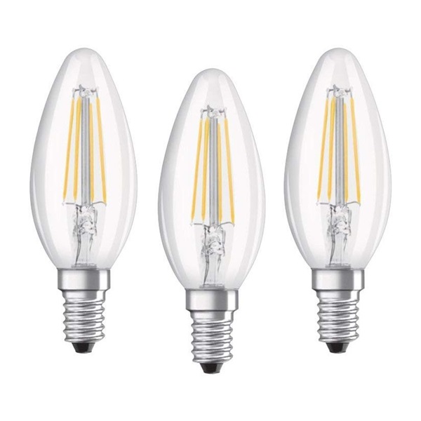 Osram BASE LED fényforrás E14 4W Gyertya hideg fehér üveg (3db) (4058075819719) Osram BASE LED fényforrás E14 4W Gyertya hideg fehér üveg (3db) (4058075819719)