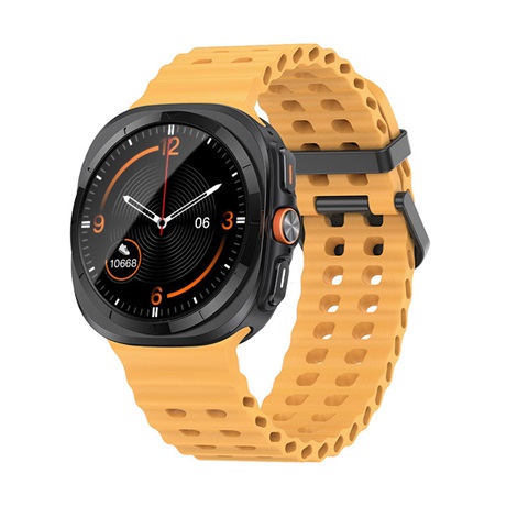 Mybandz 65039 WAVES szilikon Samsung Galaxy Watch Ultra szíj Mangó Mybandz 65039 WAVES szilikon Samsung Galaxy Watch Ultra szíj Mangó