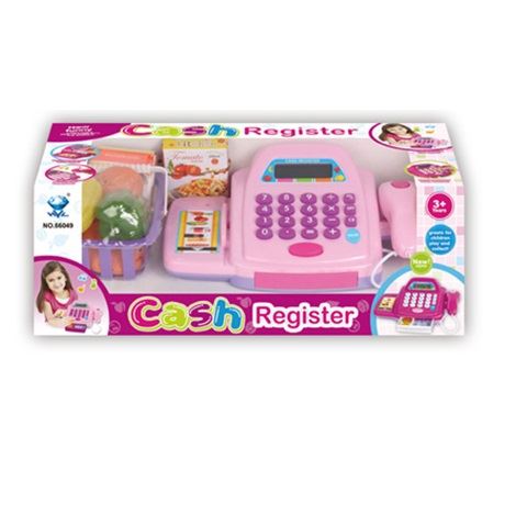 MK Toys elektronikus pénztárgép zöldséges kosárral rózsaszín (MKF411456)