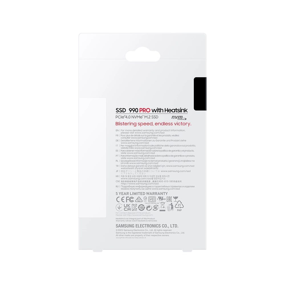 Samsung 990 Pro PCIe 4.0 NVMe M.2 4TB /w Heatsink SSD 