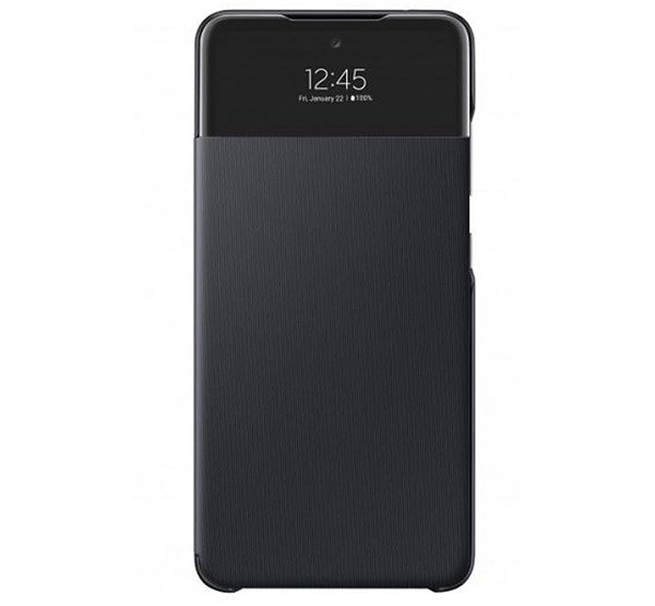 SAMSUNG tok álló (aktív FLIP, oldalra nyíló, hívószámkijelzés, Smart View Cover) FEKETE [Samsung Galaxy A32 4G (SM-A325)]