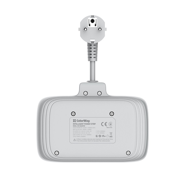 COLORWAY CW-CHE24PDW 2 dugalj 3xUSB-A 1xUSB-C 2m Hálózati elosztó Fekete