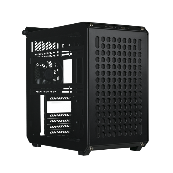 COOLER MASTER Mid ATX QUBE 500 FLATPACK BLACK EDITION Tápegység nélkül Ház  fekete