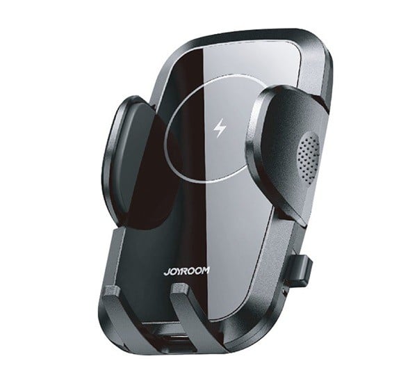 JOYROOM autós tartó (15W, szellőzőre, gravitációs, QI Wireless, vezeték nélküli töltés, 4,6 - 6,8" méret) FEKETE (JR-ZS241)