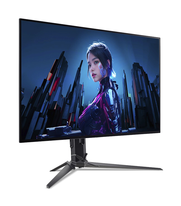 Acer 31.5" Predator X32X3bmiiphuzx  Monitor - 3840x2160, 4K, UHD, OLED, 240Hz, 0,03ms, Ívelt, Hangszóró, FreeSync, Pivot, Gamer, Fekete