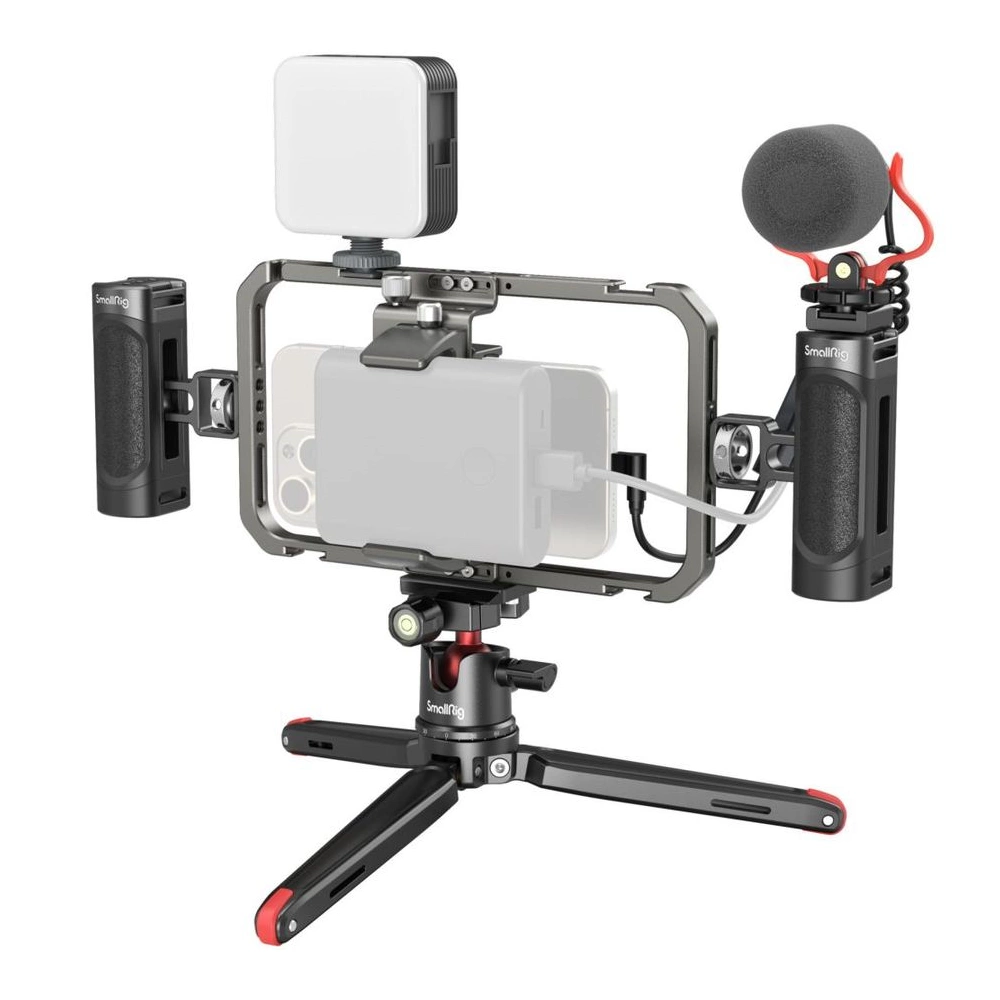 SMALLRIG 3384C Professzionális telefonos videós felszerelés vlogoláshoz + élő közvetítéshez