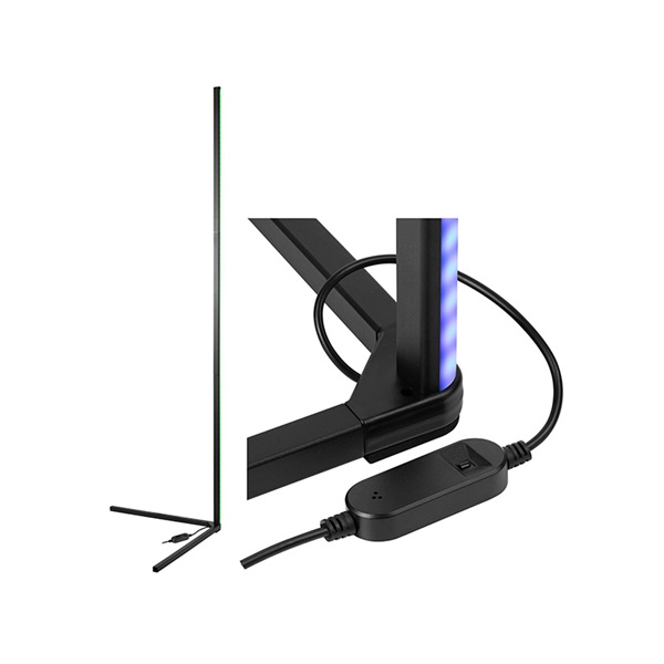 Tracer TRAOSW47253 Ambience Smart Corner 5 W 12 háttérvilágítási mód RGB világítás fekete gamer saroklámpa
