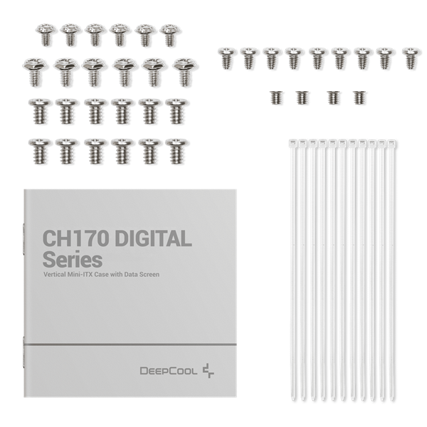 DeepCool CH170 DIGITAL WH Mini-ITX Számítógépház Fehér 