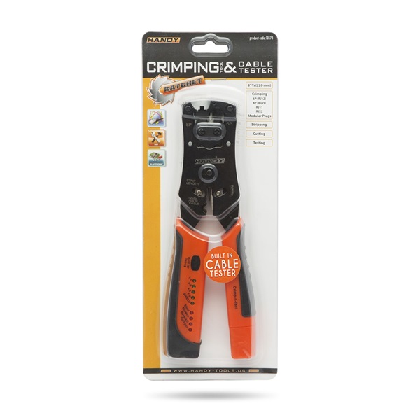 Handy krimpelő, 6P, 8P racsnis, kábelteszter (10178) Handy krimpelő, 6P, 8P racsnis, kábelteszter (10178)