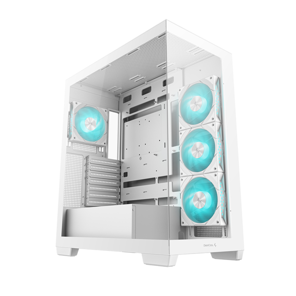 DeepCool CG580 4F WH ablakos 4x12cm A-RGB Számítógépház Fehér DeepCool CG580 4F WH ablakos 4x12cm A-RGB Számítógépház Fehér