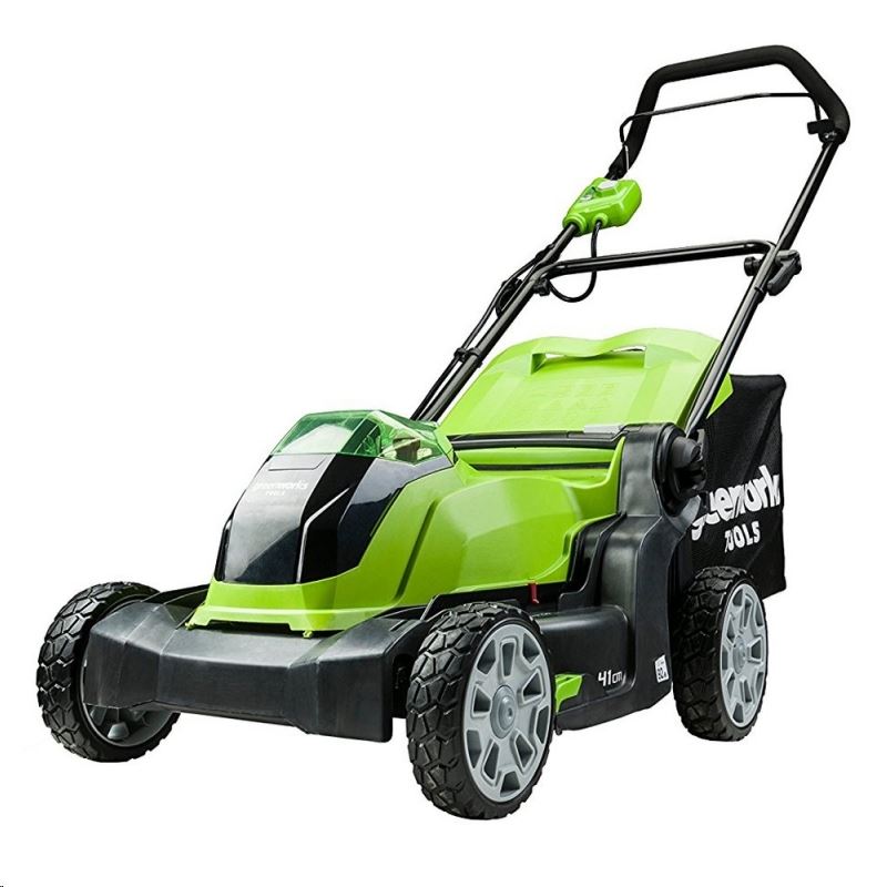 Greenworks G40LM41 akkumulátoros fűnyíró, fűgyűjtős, 40V, 41 cm, akku és töltő nélkül