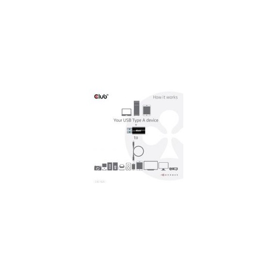   Club3D USB 3.2 Gen1 Type A to USB 3.2 Gen1 Type C Adapter 