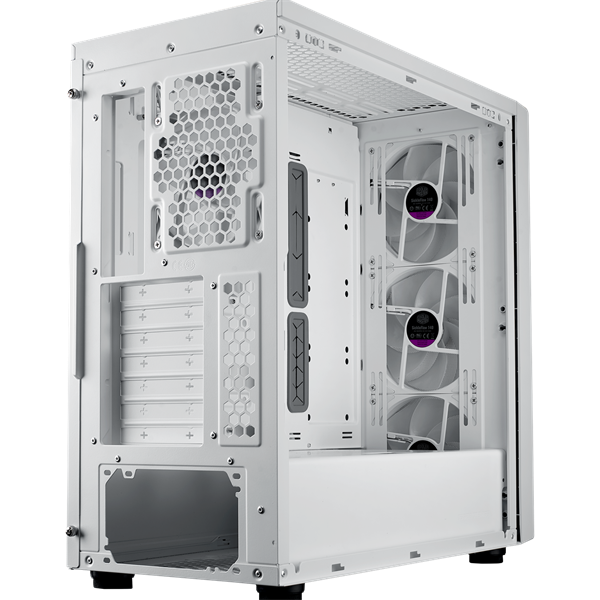 COOLER MASTER  ATX MasterBox 600 4db ARGB Ventilátor  Tápegység nélkül Üvegfalú Számítógépház fehér