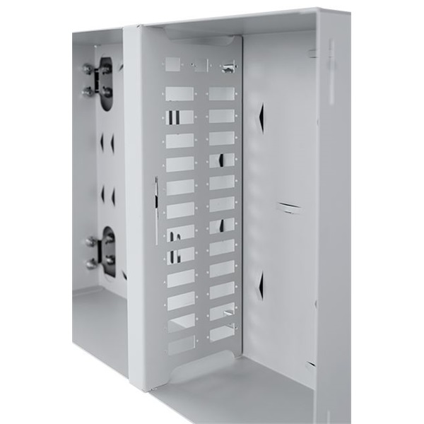 Stalflex 2 kamrás falra szerelhető üres optikai elosztódoboz szürke (PN2K-24D-3S-G)