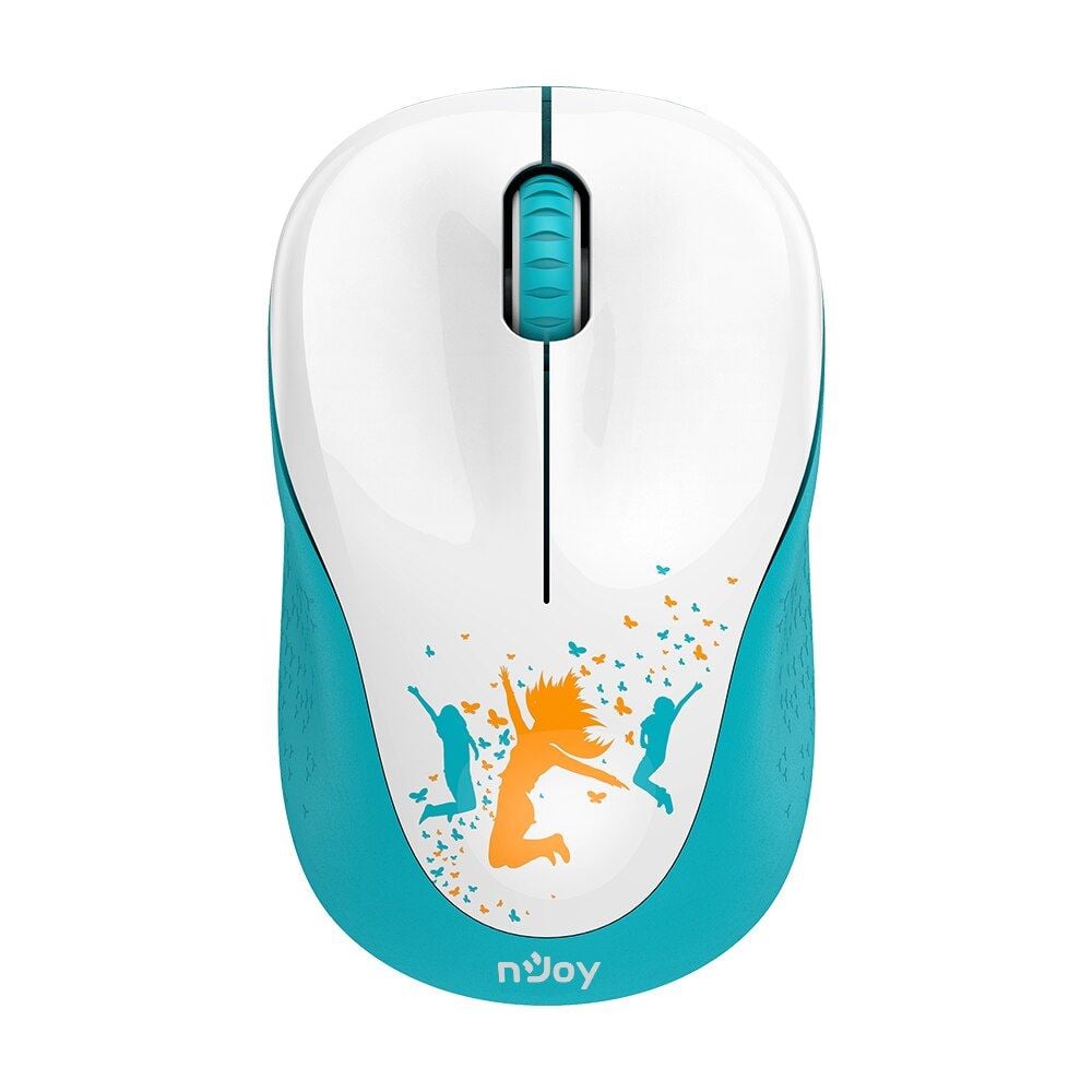 NJOY WL110 vezeték nélküli egér fehér-kék (MSWL-W110-CM01B)