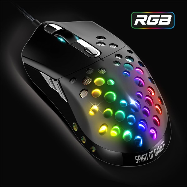 Spirit Of Gamer ELITE-M80 optikai Gaming egér fekete (S-EM80)