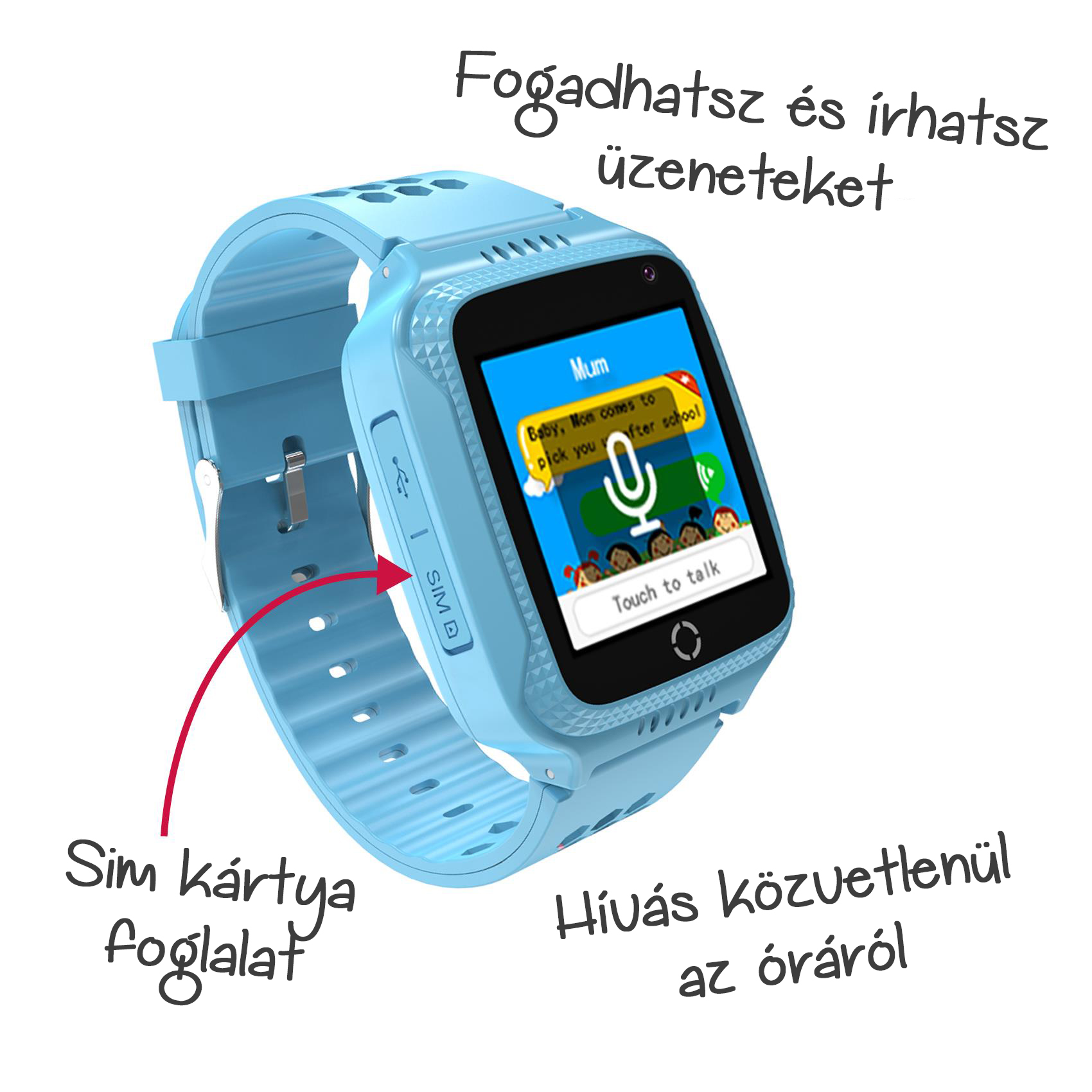 Celly Kidswatch okosóra gyerekeknek, víz és porálló, GPS, alvásfigyelő