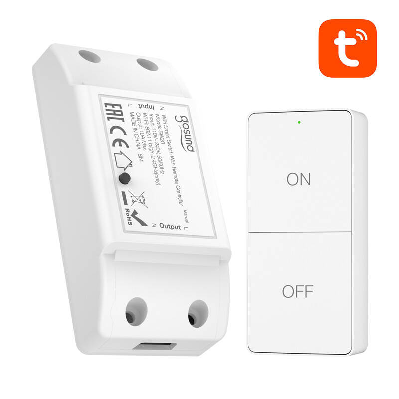 Gosund SW20 10A WiFi-s intelligens kapcsoló + távirányító  Tuya