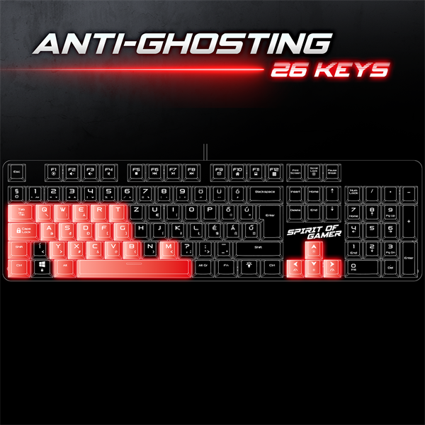 Spirit of Gamer Billentyűzet Mechanikus XPERT K250  105 gomb  SOG red RGB LED USB fekete HU