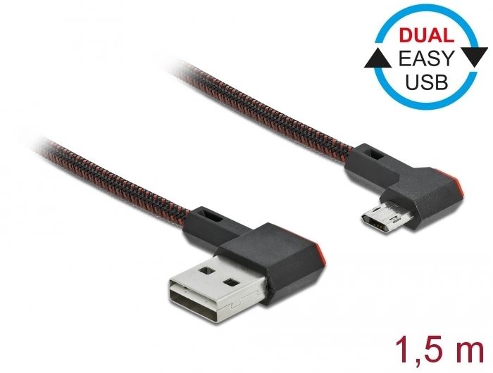 Delock EASY-USB 2.0 kábel USB-A - Micro USB 1.5m fekete (85272) Delock EASY-USB 2.0 kábel USB-A - Micro USB 1.5m fekete (85272)