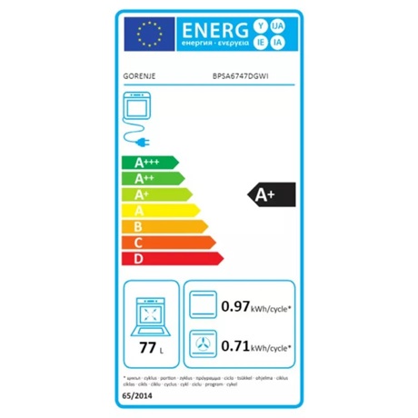 Gorenje BPSA6747DGWI Beépíthető elektromos sütő 