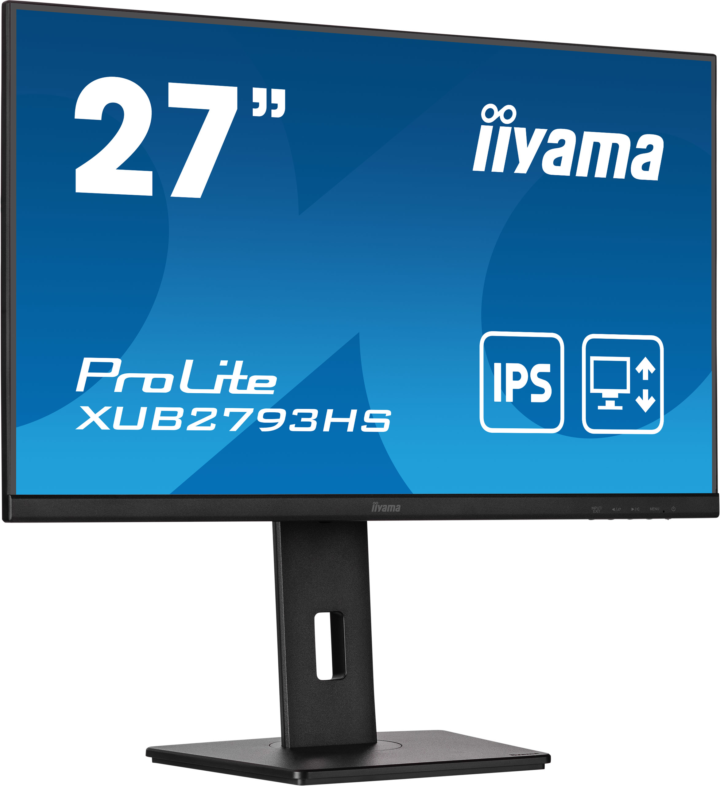 iiyama 27" ProLite XUB2793HS-B7 IPS LED Monitor - 1920x1080, Full HD, LED, IPS, 100Hz, 1ms,  Hangszóró, Fekete