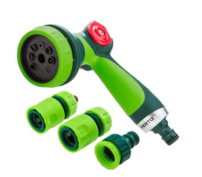 Verto 15G712 Öntözőpisztoly csatlakozókkal hüvelykujj szabályozás 1/2" (4db)