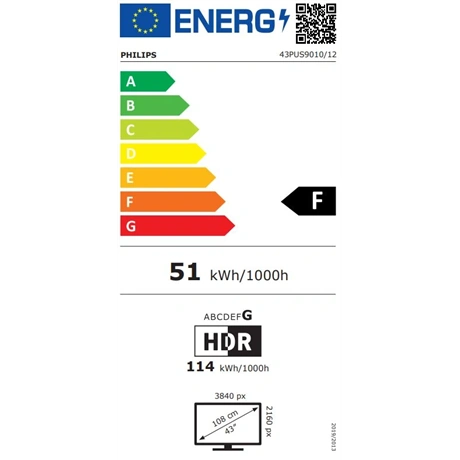 Philips 43PUS9010/12 43" UHD AMBILIGHT SMART QLED Televízió