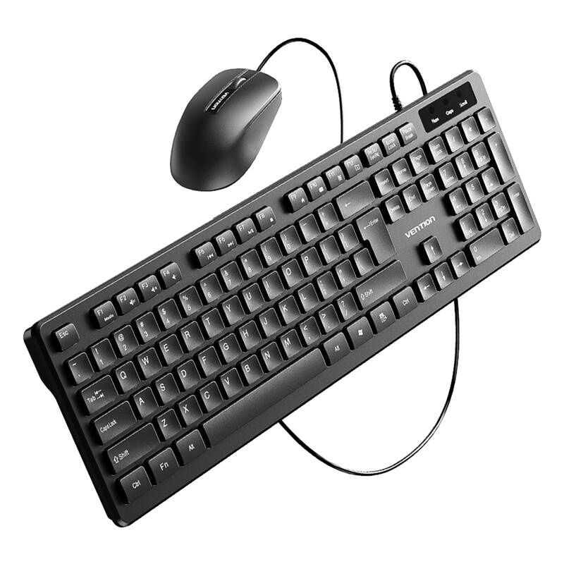 Vention KTCB0-EN Vezetékes billentyűzet + egér + egérpad szett Fekete Vention KTCB0-EN Vezetékes billentyűzet + egér + egérpad szett Fekete
