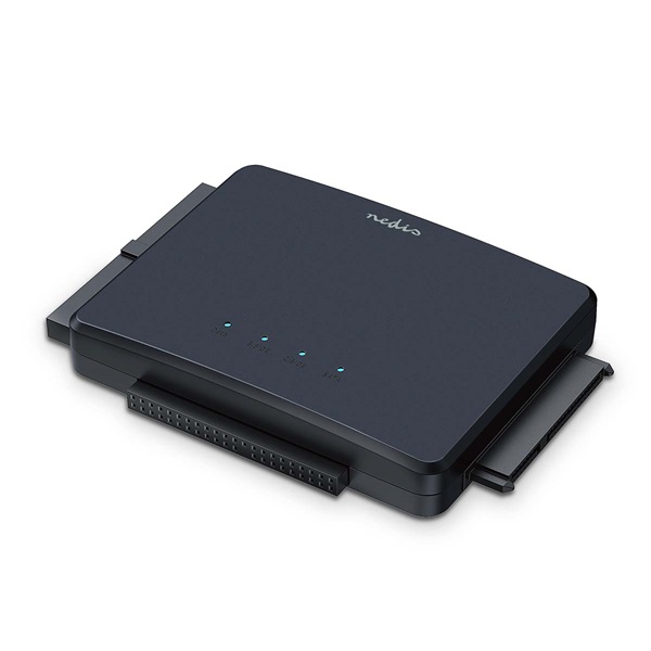 Nedis HDADIS110BK HDD / SSD dokkoló, USB 3.2 Gen1, 2,5 / 3,5", IDE + SATA