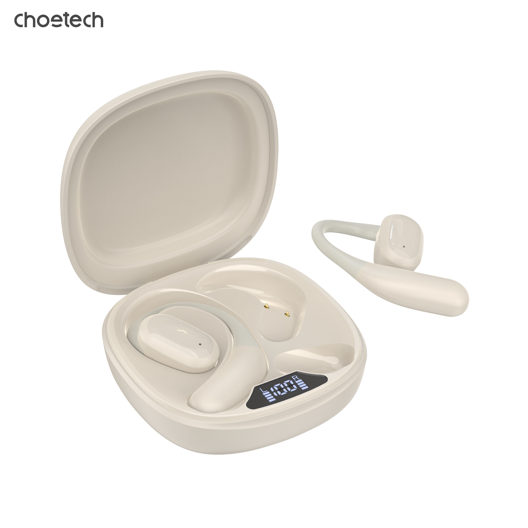 Choetech BH-T25 Wearable Stereo Open-Ear Wireless Bluetooth Fülhallgató Elefántcsont Choetech BH-T25 Wearable Stereo Open-Ear Wireless Bluetooth Fülhallgató Elefántcsont