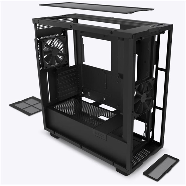 NZXT H7 táp nélküli ablakos ház matt fekete (CM-H71BB-01)