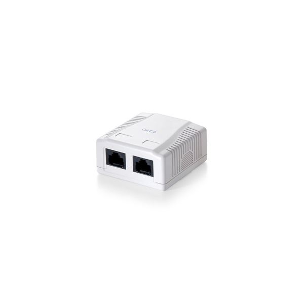 Equip Fali aljzat Cat6 UTP 2xRJ45 árnyékolatlan fehér (235212)