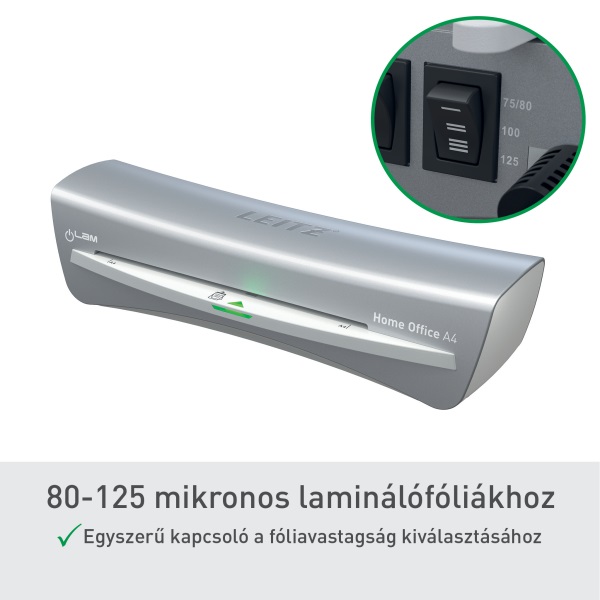 LEITZ "iLam Home Office" A4 laminálógép  (73680089) szürke