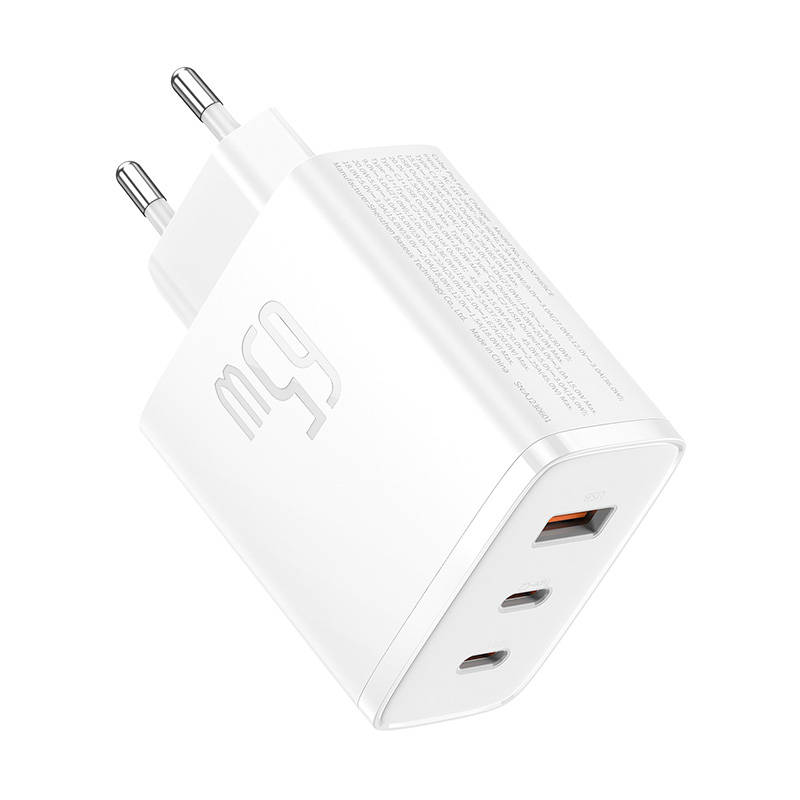 Wall charger Baseus OS-Cube Pro 2xUSB-C + USB, 65W (white) Wall charger Baseus OS-Cube Pro 2xUSB-C + USB, 65W (white)