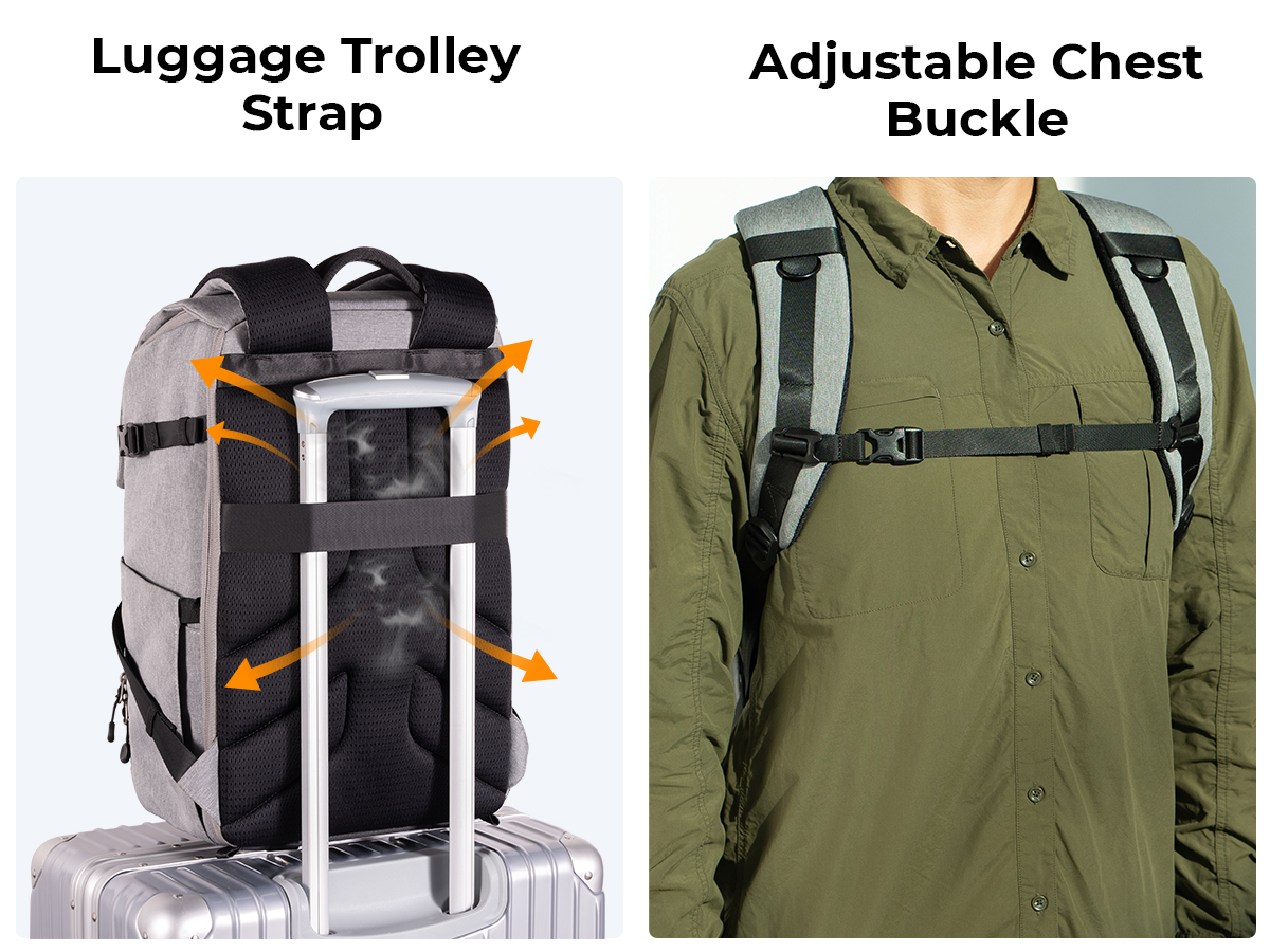 K&F Concept Beta Backpack 22L, fotós hátizsák, szürke