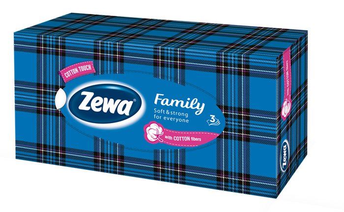 Zewa Family kozmetikai kendő 90db illatmentes (28420)