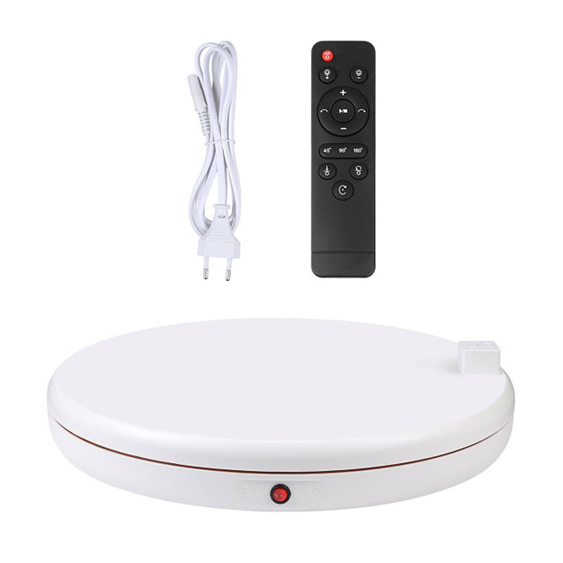 Rotating display stand Puluz with power socket 45 cm (white) Rotating display stand Puluz with power socket 45 cm (white)