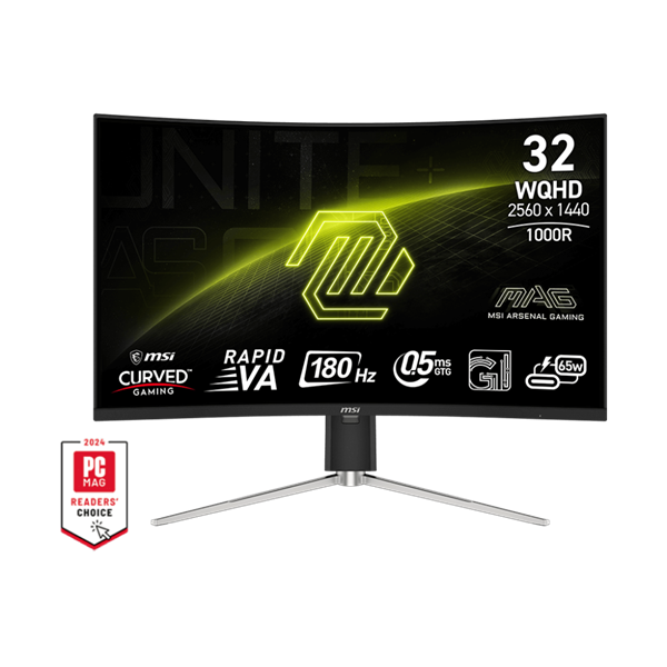 MSI GAMING MAG 325CQRF QD E2 31,5" Ívelt Rapid VA WQHD 2560x1440 180Hz Monitor MSI GAMING MAG 325CQRF QD E2 31,5" Ívelt Rapid VA WQHD 2560x1440 180Hz Monitor